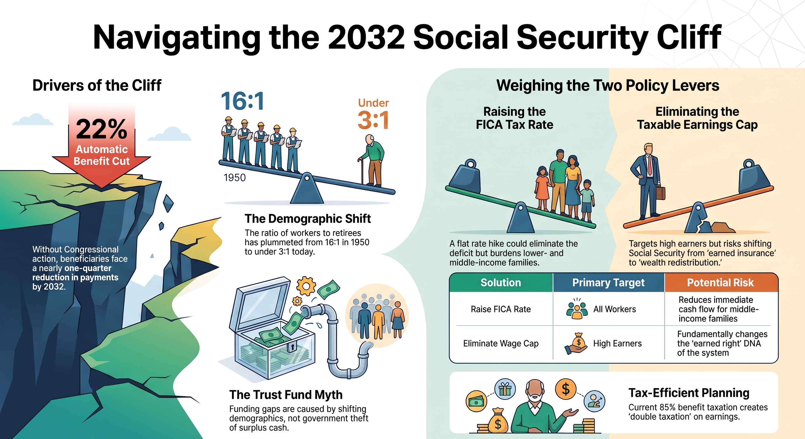 Navigating the 2032 Social Security Cliff